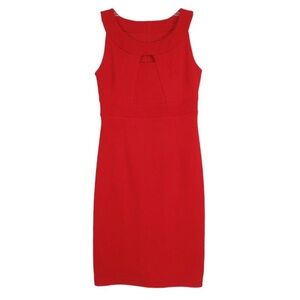 Chic Red Sleeveless Midi Dress